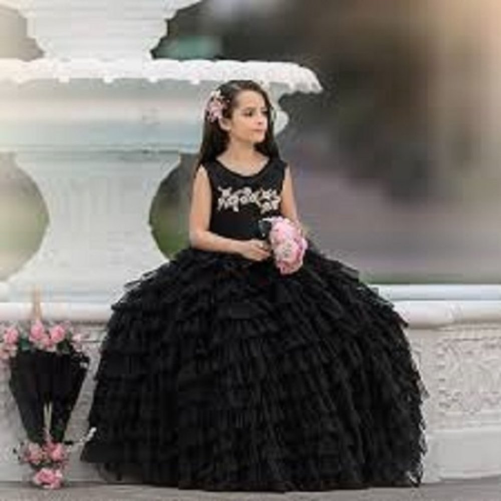 Dollcake Couture Black Thorn Dress Frock Wedding Pagent sz 8